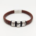 pulsera cuero hombre personalizada