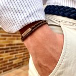 pulsera grabada hombre